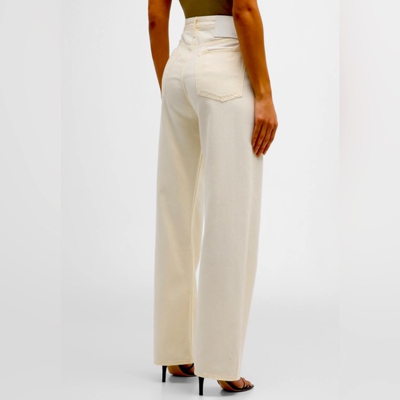 RAG & BONE Featherweight Logan Wide-Leg Jean in Beige- women’s 28” - Picture 2 of 10